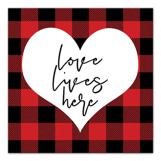 Love Lives Here Canvas Wall Art